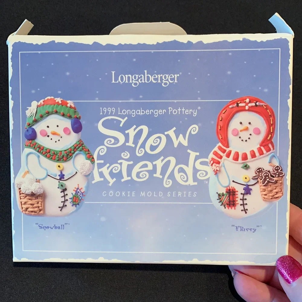 Longaberger 1999 Snow Friends Cookie Molds with Boxes